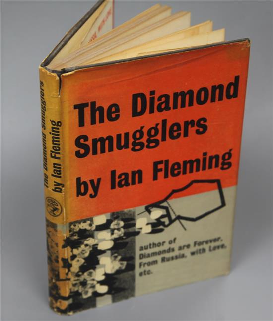 Fleming, Ian - The Diamond Smugglers, in d.j., London 1957, with repairs and small tear at head of spine,